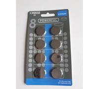 Lot de 8 piles boutons lithium CR2032 3V Powerful