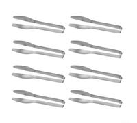 Lot de 8 pinces de cuisine en acier inoxydable pour pâtes nouilles steak - Outils de service robustes 13 cm