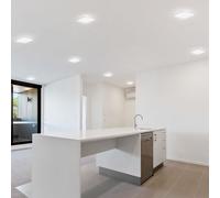 Lot de 8 plafonnier LED ALU blanc lampe à encastrer, chambre, éclairage salle de travail, lampadaire