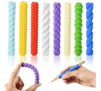 lot de 8 Poignée crayon sensorielles texturées en silicone, capuchon de stylo silicone, guide doigts écriture enfant, aide pour tenir le stylo, fidget poignées crayons, dispositifs d'aide à l'écriture
