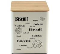 Lot de 8 pot hermétique de cuisine pour biscuits, bocal, boîte de rangement, récipient de stockage pour aliments en métal coloris blanc - Longueur 13.8 x Profondeur 13.8 x Hauteur 16.5 cm -JUANIO - Bl