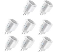 Lot de 8 prises Wi-Fi, contrôlées par application, sans fil, 2000 W, 16 A, fonction minuterie.