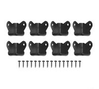 Lot de 8 protections d'angle noires pour guitare avec vis pour ampli de haut-parleur, accessoires pour instruments de musique