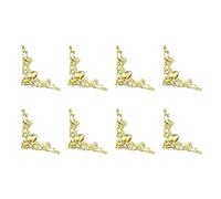 Lot de 8 protections d'angle pour livres et décoration - Installation rapide et facile - Texture métallique - Convient pour les bibliothèques - Coins décoratifs, Petit, Comme décrit, Comme décrit.