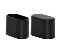 Lot de 8 Protections ovales pour Pieds de Chaise en PVC Souple 25 x 50 mm (1"" x 2""), Noir