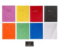 Lot de 8 Protèges Cahiers A4+ 24 x 32 cm Coloris Assortis
