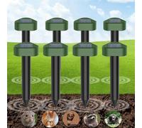 Lot de 8 Répulsif Taupe Solaire à Ultrason, Répulsif à Ultrasons Utilisé pour Repousser Les Animaux Fouisseurs Tels Que Les Taupes Campagnols Serpents Lézards etc, Protection Pelouses Jardins