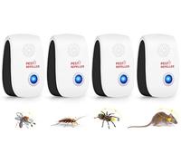 Lot de 8 répulsifs à ultrasons pour rongeurs d'intérieur - Pour cafards, souris, rats, insectes, araignées, moustiques