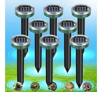 Lot de 8 Répulsifs Solaires Anti-Taupes,Detaupeur Ultrason Étanche IP65 Extérieur,Répulsif Contre Les Taupes,Efficace Contre Les Contre Taupes, Campagnols, Serpents etpour Jardin Cour