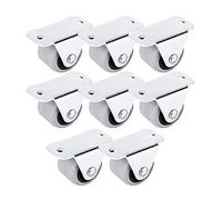 (Lot de 8) Roue en caoutchouc souple de 30 mm Roulettes non pivotantes en métal avec plaque Meubles et équipement pour petits appareils (8)