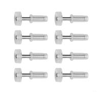 Lot de 8 roues de guidage pour porte à deux volets - Base en plastique blanc de 9,5 mm - Pour portes d'armoire - Pivot à roulement lisse - Convient aux portes accordéon de 2,5 à 3,5 cm d'épaisseur