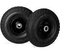 Lot de 8 roues pour diable 3.00-4, à pneumatiques, jusqu'à 100 kg, 260 x 85 mm, roue de rechange pour diable, jante en acier, noir