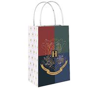 Lot de 8 sacs en papier kraft Harry Potter Poudlard United - 21 x 13,3 x 7,6 cm - Multicolore