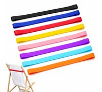 Lot de 8 sangles de serviette extensibles pour chaises longues de plage, 30 x 1 cm à 70 cm, alternative légère aux pinces à serviettes pour piscine, croisière, camping et vacances