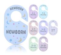 Lot de 8 séparateurs de garde-robe pour bébé, double face, pour nouveau-né à 24 mois