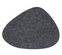 Lot de 8 sets de table design gris en feutre - Ovale | 40 x 34 cm I Résistant à la chaleur I Lot de 8 sets de table avec dessous de verre, sets de table I Décoration de table Hiver/été