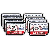 Lot de 8 Stickers/Autocollant Alarme Vidéo Surveillance - modèle 326 x8