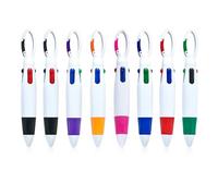 Lot de 8 Stylos à Bille Multicolores 4 en 1 - Multifonction Avec Porte t Outils
