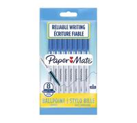 Lot de 8 stylos bille PAPERMATE 045 pointe fine bleu