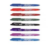 Pilot BL-FR7 Frixion Lot de 8 stylos rollers à Couleurs assorties Pointe 0,7 - 1 stylo de chaque couleur Noir/orange/bleu/vert/violet/rose/bleu clair/rouge