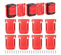 Lot de 8 supports de batterie compatibles avec les batteries Einhell 18 V. | Pour PXC 2,0 Ah | PXC 2,5 Ah | PXC3,0 Ah | PXC 4,0 Ah | PXC 5,2 Ah | Stockage et organisation des batteries pour outils