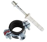 Lot de 8 supports pour tuyau de 1/2" (20-23 mm), avec vis et chevilles