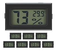 Lot de 8 thermomètres-hygromètres numériques - 48 x 29 x 15 mm - Moniteur compact de température et d'humidité d'intérieur