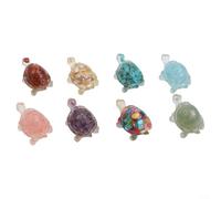 Lot de 8 Tortues en Résine pour Méditation pour déco Lot de 8 | , détails uniques, couleurs vives, motifs variés, artisanat soigné