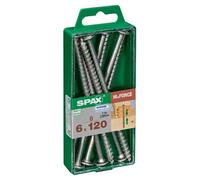 Lot de 8 vis acier tête fraisée bombée torx, Diam.6 mm x L.120 mm