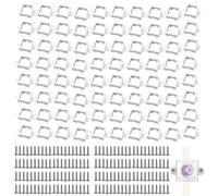 Lot de 80 clips de fixation pour lumières avec vis, compatibles avec les supports Govee H705, montages permanents pour éclairage LED extérieur, pour installation extérieure, 2,36 x 0,67 x 1,38 in