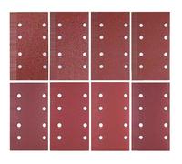 Lot de 80 feuilles de papier abrasif 93 x 185 mm 8 trous Grain 406080120180240320400 Pour ponceuse Bosch
