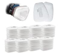 Lot de 80 filtres en coton pour masque respiratoire 5N11CN - Filtre de rechange à particules chimiques - Filtre de couleur chimique - Filtre contre les vapeurs organiques - Pour 6200 7502 6800 - Blanc
