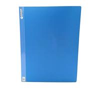 Lot de 80 pochettes personnalisables sur dos avec étui rigide transparent, en plastique, format A4, bleu