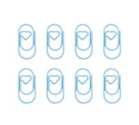 Lot de 80 trombones colorés en forme de cœur - En métal - Fournitures de bureau
