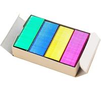 Lot de 800 mini agrafes de couleur pour bricolage - Recharges d'agrafes de livre standard - Mini agrafes de couleur (24/6 mm), mini agrafes colorées, fournitures de bureau, agrafeuses et perforatrices