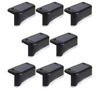 Lot de 8x Maclean lumière d'escalier LED solaire IP44, 4000K, Ni-MH 100 mAh, 80x45x45mm, détecteur de crépuscule MCE319