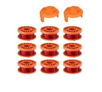 Lot de 9 cache-bobines et 2 capuchons pour débroussailleuse | Remplacement pour WG150E WG151E WG154E WA0010 WA6531 WG160 Capuchon de rechange