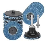 Lot de 9 disques abrasifs en oxyde de zirconium à changement rapide Grain 60 5,1 cm avec 1 support de disque Roloc pour outils rotatifs