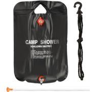 Lot de 9 douches de camping de 20 l, douche solaire de camping, à suspendre, pliable, avec douchette à main, douche d'extérieur mobile, noir