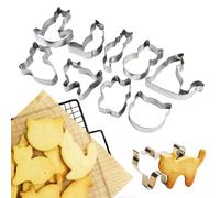 Lot de 9 Emporte-pièces Chat Moule à Biscuits Kit Acier Inoxydable | Passe au Lave-Vaisselle, Cookie Cutter Enfant, Biscuits Gâteaux Décoration, Idéal pour Enfants Fête Anniversaire Chat Déco