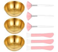 Lot de 9 outils de masque professionnels adaptés pour les traitements du visage faits à la main, les matières plastiques et le design facile à nettoyer
