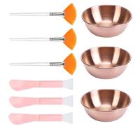 Lot de 9 outils de masque professionnels adaptés pour les traitements du visage faits à la main, les matières plastiques et le design facile à nettoyer