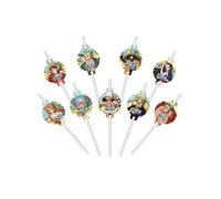 Lot de 9 pailles en papier avec médaillons One Piece