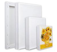 Lot de 9 toiles à peindre - 3 tailles (10 x 15, 15 x 20, 20 x 30 cm) - Coton triple couche sans acide 280 g/m² - Prêt à peindre immédiatement pour artistes, débutants et décoration d'intérieur