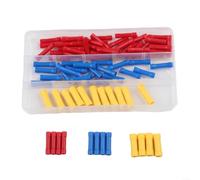 Lot de 90 connecteurs thermorétractables BV1.25 BV2 BV5 avec isolation en PVC et conducteurs en laiton pour travaux électriques à usage général
