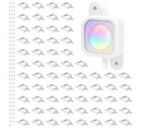 Lot de 95 clips d'éclairage compatibles avec les lampes d'extérieur Govee | Supports de montage avec vis, installez fermement, remplacez la colle 3M (blanc)