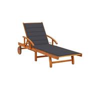 vidaXL Bain de soleil avec support acacia massif