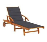 vidaXL Bain de soleil avec support acacia massif
