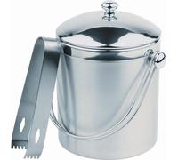 Lot de bacs à glaçons en acier à double paroi - Avec couvercle et bâtonnet - Capacité : 45 glaçons - Dimensions : 135 x 15 cm - Hauteur : 17 cm - Capacité : 1 litre - Bac à glaçons à double paroi avec