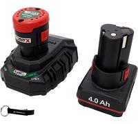 Lot de batteries 12V : 2Ah + 4Ah + chargeur avec porte-clés